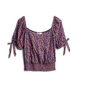 Mine Britton Medium Cropped Floral Blouse